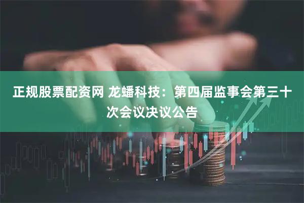 正规股票配资网 龙蟠科技：第四届监事会第三十次会议决议公告