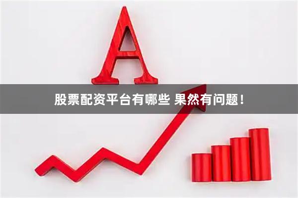 股票配资平台有哪些 果然有问题！